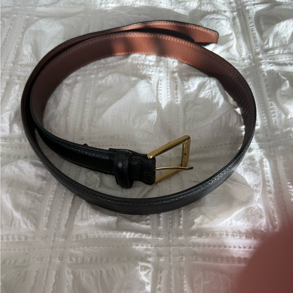 Men's Black and Brown Leather Belt Cole Haan